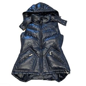 J Crew navy shiny puffer vest - great condition